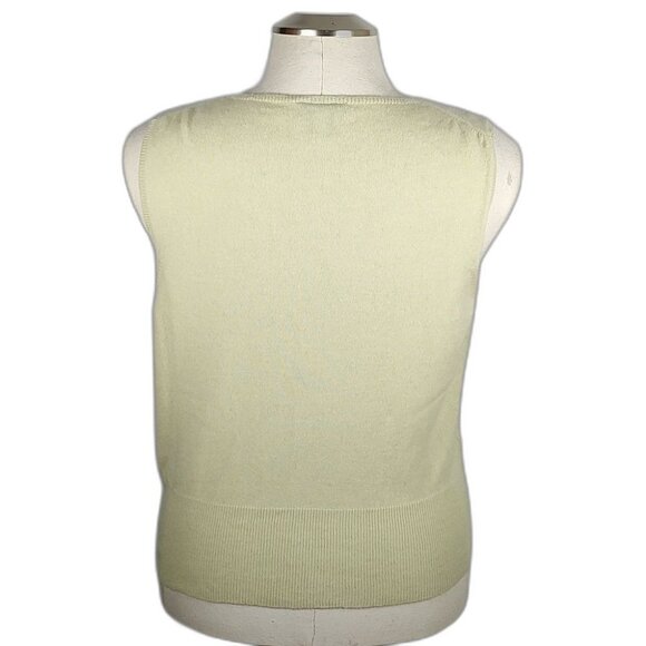 100% Cashmere Ann Taylor NWOT Sleeveless Knit Sweater Vest Top Size XL - Picture 3 of 10